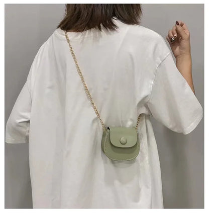 Fashion Kids Children PU Leather Shoulder Bag Lovely Baby Girls Mini Chain Coin Purse Cute Princess Crossbody Bags Small Wallet