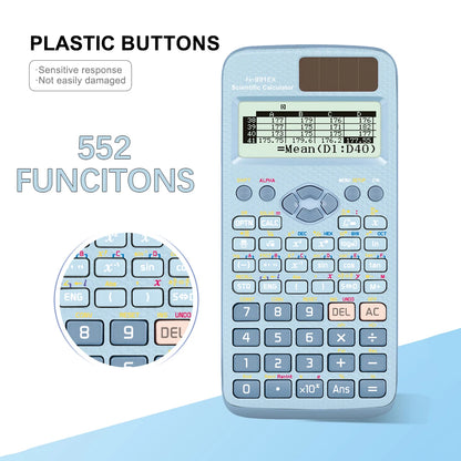 Multifunctional science function calculator-552function Specially designed for student exams, economical packaging，High-End Appe