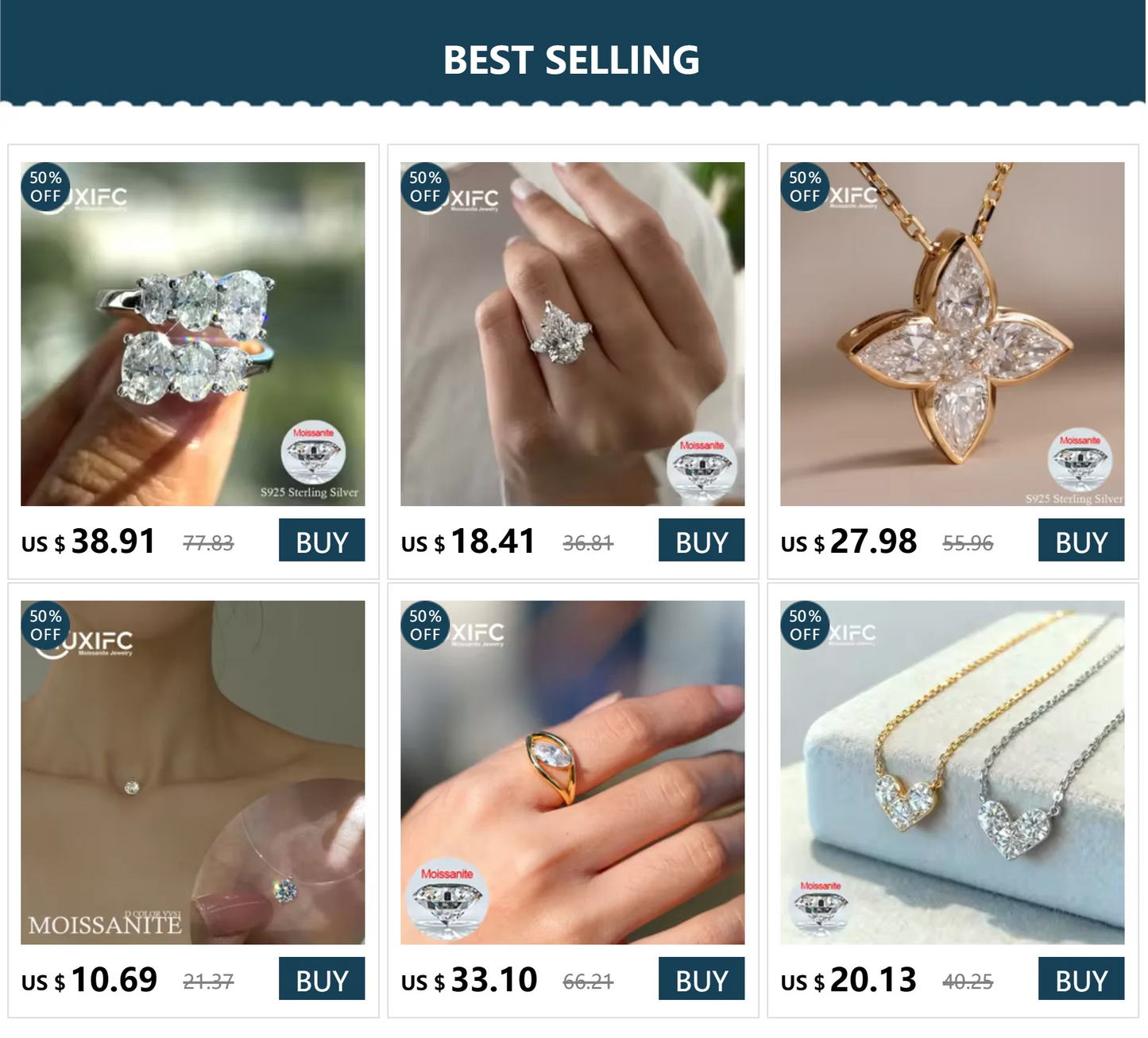 1 CT Marquise Cut Moissanite Rings for Women D Color Lab Diamond S925 Silver Plate 18K Gold Wedding Finger Band GRA Fine Jewelry