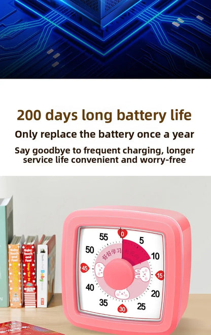 School Visual Timer Children Yunbaoit Visual Timer With Night Light Kitchen Accessories Stop Watch Digital Stopwatch Pomodoro