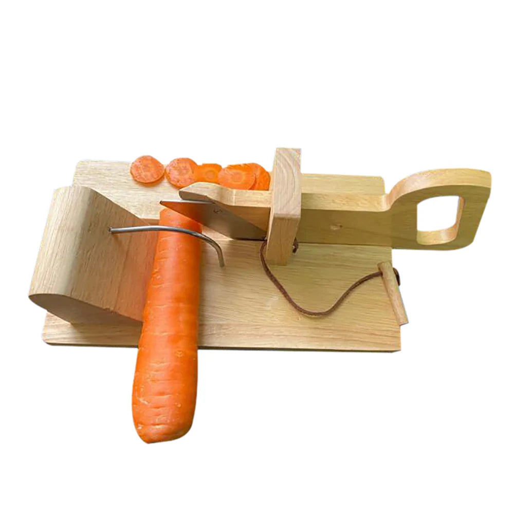 Sturdy Wood Sausage Cutting Machine With Stainless Steel Blade Sausage Slicer