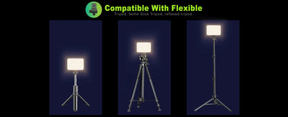 New Selfie Light, 60 LED Phone Light Fill Light 7 Modes Output Video Lamp Kit Dimmable 2500K-6500K Bi-Color Panel Light CRI 97+
