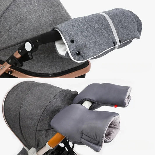 Baby Stroller Gloves Waterproof Warm Winter Antifreeze Mittens With Tissue Phone Bag Transparent Can Be Touch Screen