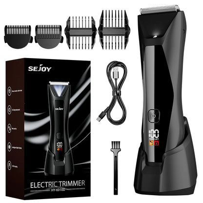 Sejoy Body Hair Trimmer Clipper for Men,Rechargeable Cordless Barber Clippers,Electric Hair Trimmer,Waterproof Beard Trimmer
