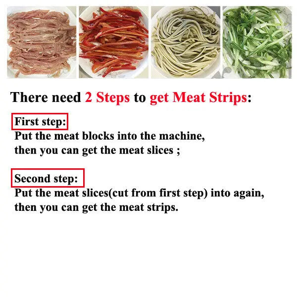 Commercial 850W Stainless Steel Electric Meat Slicer Household Meat Grinder Automatic Fish Vegetable Cutter Fillet Shredded Cut