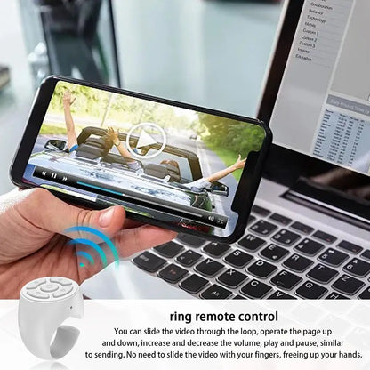 Blutooth Remote Control Scrolling Finger Tiktoks Remote Mobile Phone Video Remote Control Selfie Stick Camera Controller