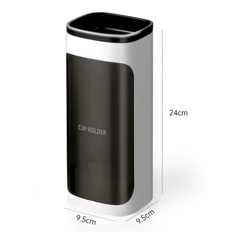 Cream Disposable Cup Holders Household Wall-Mounted Automatically Drop Punch-Free Paper Cups Dust-Proof Drinking Fountain Racks