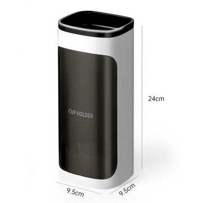 Cream Disposable Cup Holders Household Wall-Mounted Automatically Drop Punch-Free Paper Cups Dust-Proof Drinking Fountain Racks