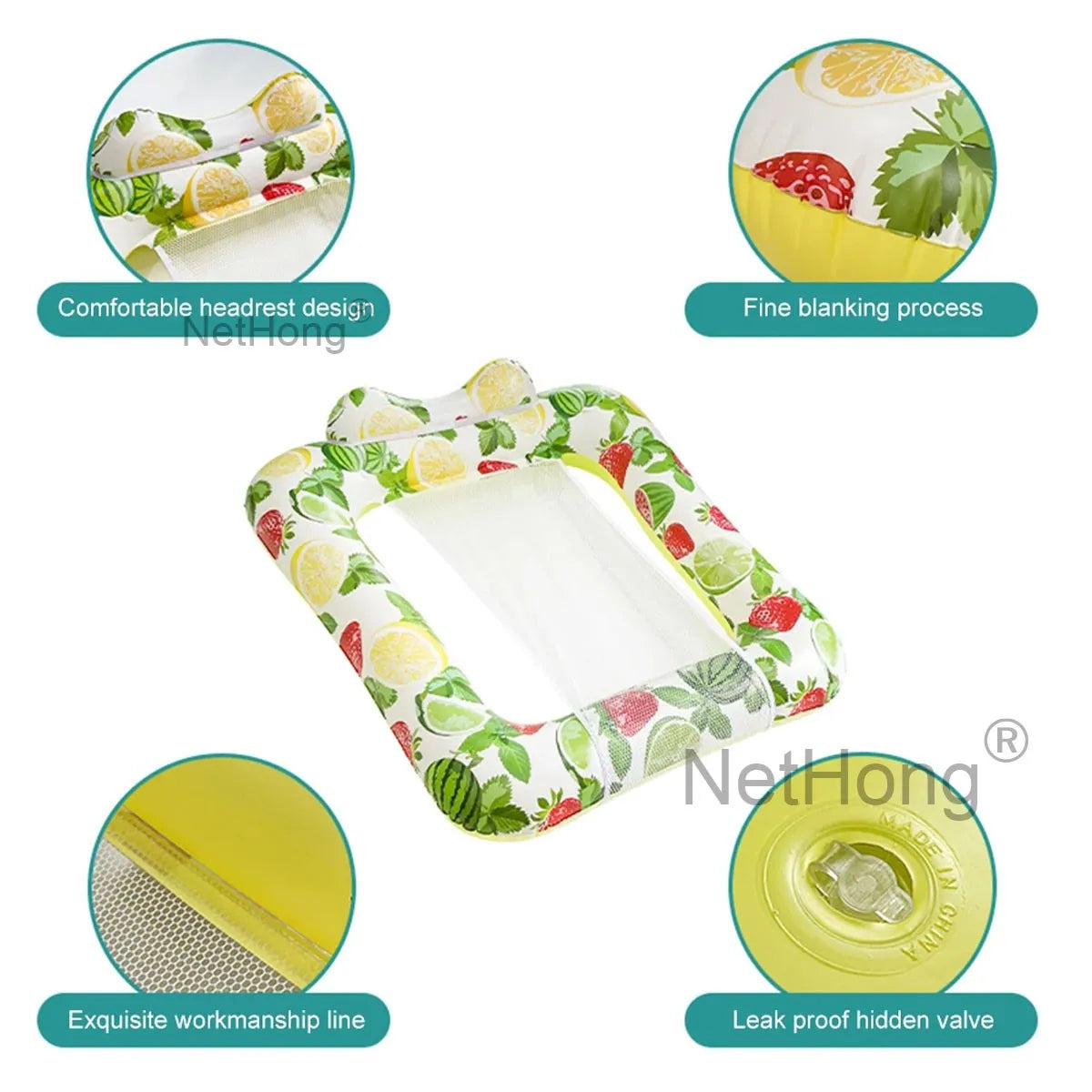 Inflatable Pool Floating Row Portable Float Bed Seat Adult Beach Party Swimming~