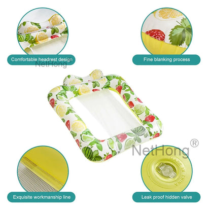 Inflatable Pool Floating Row Portable Float Bed Seat Adult Beach Party Swimming~