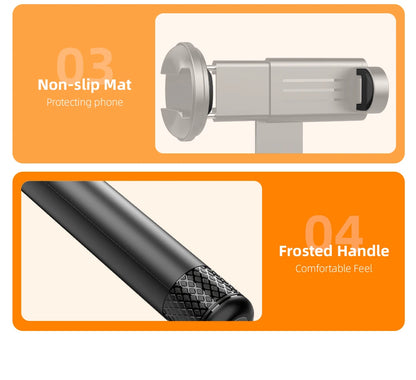 Selfie Stick with Wireless Bluetooth Remote, Portable 72 Inch Aluminum Alloy Selfie Stick Phone Tripod for iOS Android Cellphone