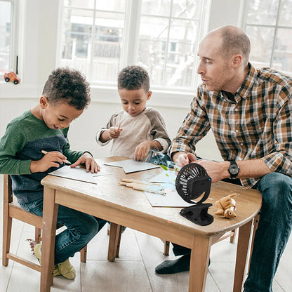 Clip On Fan USB Rechargeable Mini Coog Desk Baby Stroller Portable Handheld