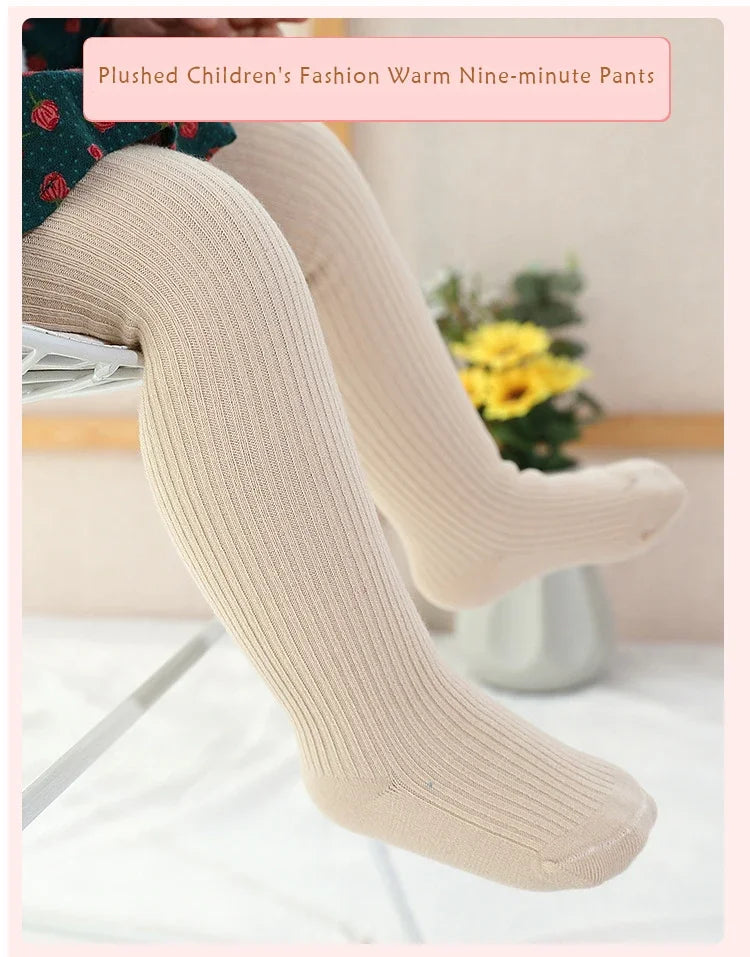 Girls Winter Tights - Thick Warm Cotton Pantyhose for Toddlers & Kids 0-6 Years