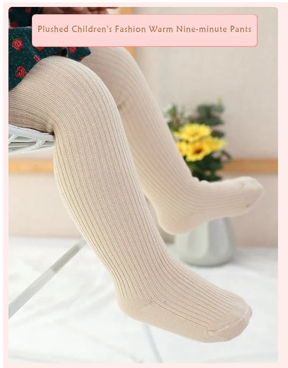 Girls Winter Tights - Thick Warm Cotton Pantyhose for Toddlers & Kids 0-6 Years