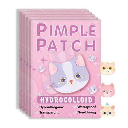 600pieces of cartoon cat acne patches, facial acne patches, concealer acne patches, and pimples patches. Ultra-thin and breathab