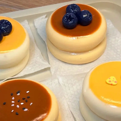 Taba Squishy Strawberry Blueberry Soufflé Stress Relief Toy Sensory Fidget Toys for Kids Adults Anxiety Relaxation, Squeeze Gift