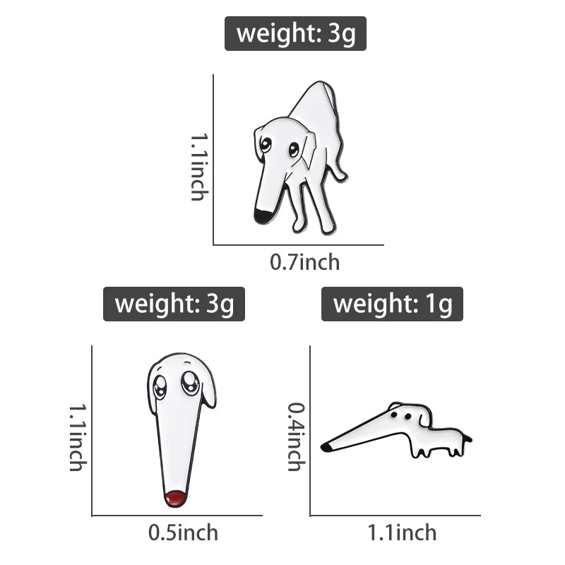 Cute Proboscis Dog Enamel Pins Custom Let Me Do It For You Brooch Lapel Badges Cartoon Animal Pet Jewelry Gift For Dog Lovers