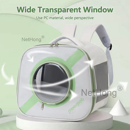 Portable Pet Carrier Backpack For Birds Rabbits & Small AnimalsDurable Nylon With Secure Zip Closure Bag Pack Harness For Pets