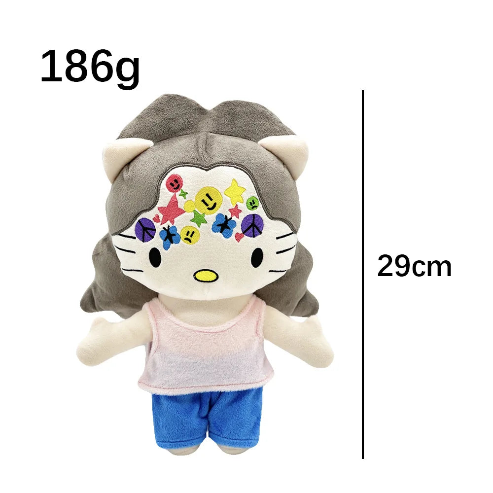 New Hello Kitty Ken Carson Rapper Trippie Taylors Plush Toy Doll with Clothes Stuffed Soft Plush Toys Fans Collect Gifts
