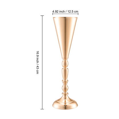 VEVOR 2/10/12PCS Tall Wedding Flower Vase Metal Centerpiece Gold Floral Arrangement Stand Display Rack for Tables Dinner Party