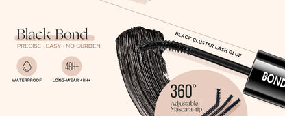 EASITENSION Glue False Eyelashes New Double Heads 2 In 1 Bond and Seal Lash Glue ,Waterproof Long Lasting