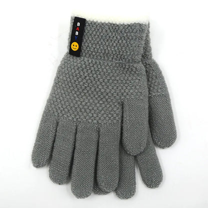 Kids Winter Gloves - Warm Knitted Mittens for Boys & Girls Ages 6-10 | Premium Cotton Stretch Gloves