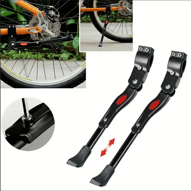 Aluminum Alloy Kickstand, Bicycle Rear Bracket Adjustable Length, MTB 26 Inch Bicycle Side Support