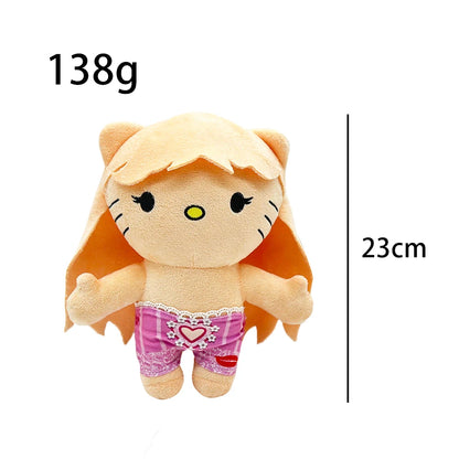 New Hello Kitty Ken Carson Rapper Trippie Taylors Plush Toy Doll with Clothes Stuffed Soft Plush Toys Fans Collect Gifts