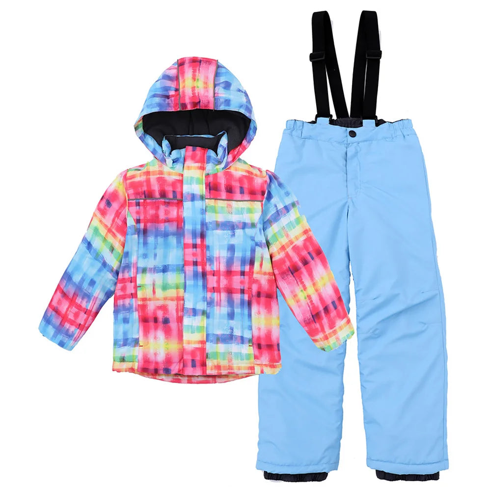 Kids Ski Suit Waterproof Snowboard Jacket & Pants Set - Boys Girls Winter Snow Gear 3-12 Years