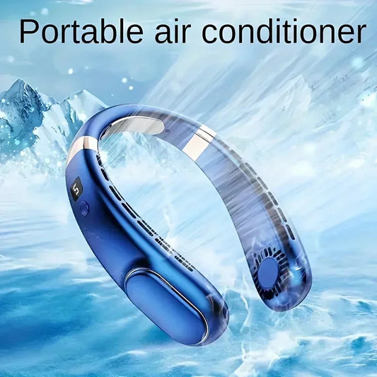 Neck Fan Rechargeable, 4000mAh Portable Neck Fan with Digital Display, 5 Speeds 75% Stronger Cooling, Hands-Free Personal Fan