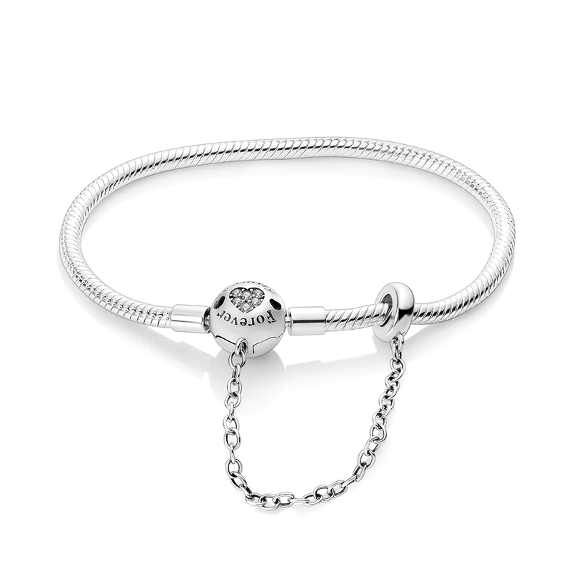 925 Sterling Silver Charm Bracelet - Leaf, Clover, Butterfly & Heart Design | 17-20cm Adjustable