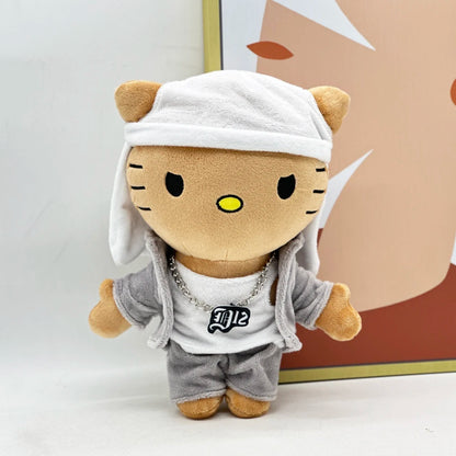 New Hello Kitty Ken Carson Rapper Trippie Taylors Plush Toy Doll with Clothes Stuffed Soft Plush Toys Fans Collect Gifts