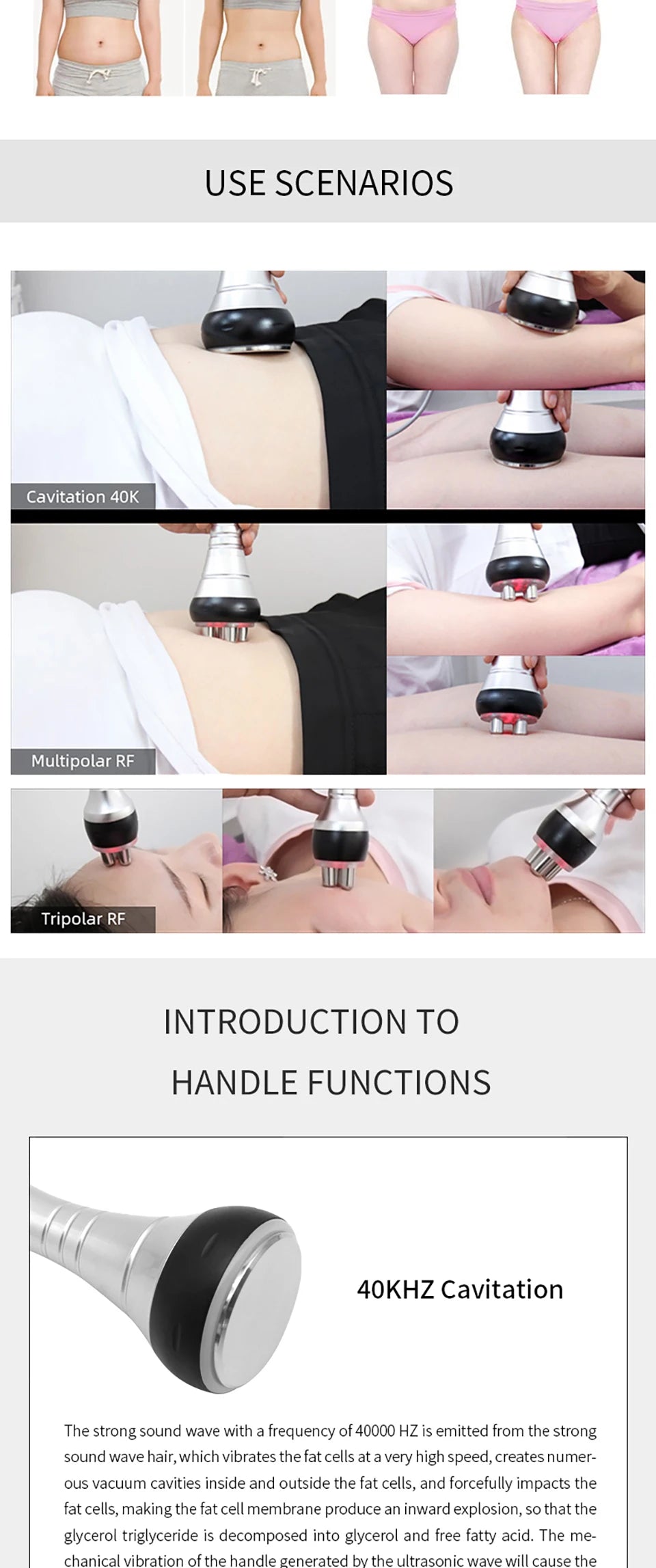 2022 Hot Selling 40K Ultrasonic Cavitation Body Facial Radiofrequency Massage Weight Loss Machine Body Shaping Slimming Fat Burn