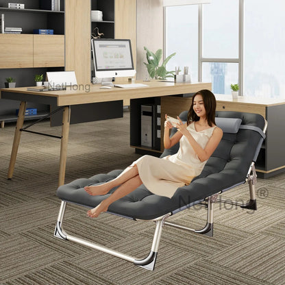 Cot Heavy-Duty Portable Camping Folding Sleeping Bed With Mattress`