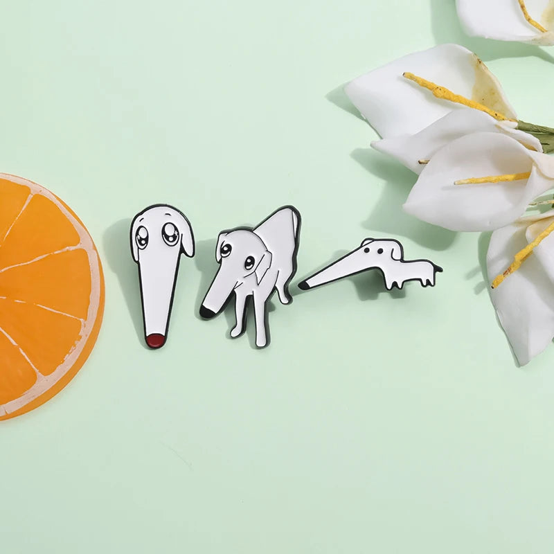 Cute Proboscis Dog Enamel Pins Custom Let Me Do It For You Brooch Lapel Badges Cartoon Animal Pet Jewelry Gift For Dog Lovers