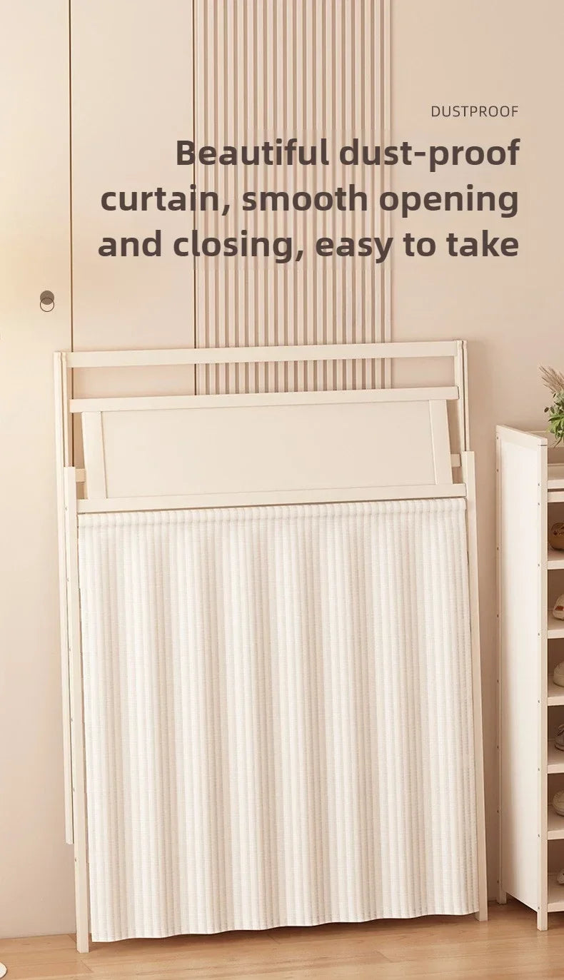 Free installation shoe rack indoor simple folding household multi-layer dustproof rental room shoe storage artifact