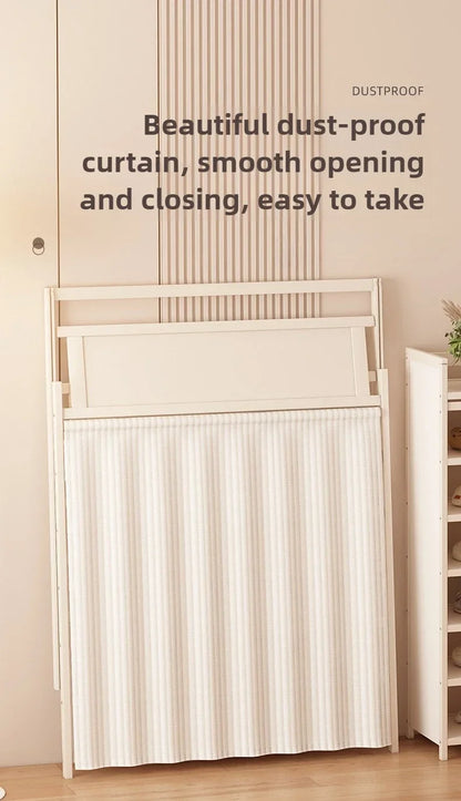 Free installation shoe rack indoor simple folding household multi-layer dustproof rental room shoe storage artifact