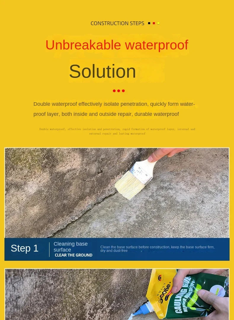 Caulk Roofing Waterproof Sealant  Angle Crack Repair Cement Durable Plugging Material Leak Fixing Maintenance Easy-Use Solution