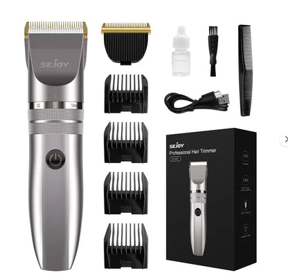 Sejoy Professional Hair Clippers for Men Rechargeable Beard Trimmer Cordless Barber Clippers for Hair Cutting Grooming