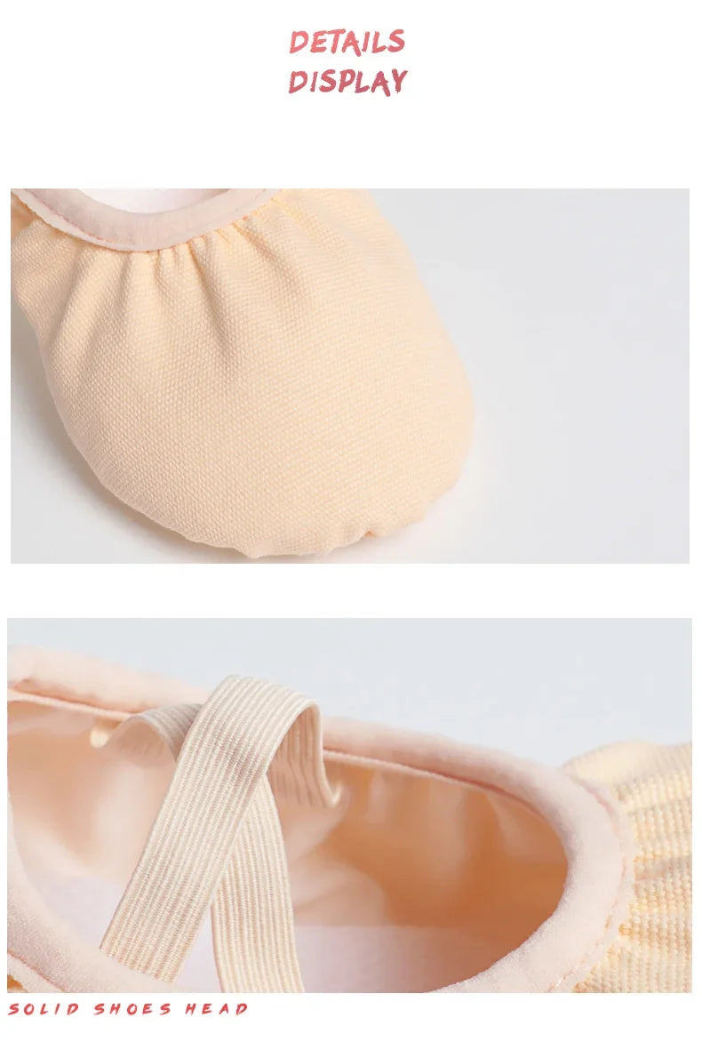 Women Ballet Shoes Canvas Girls Dance Slippers Split Sole Gymnastics Yoga Dancing Shoes Children Adult Ballerina Shoes