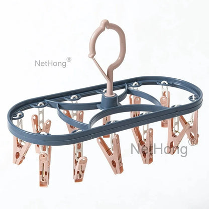 12 PEG Clothes Airer Pegs Laundry Hanger Plastic Washing Line Dryer Round UK