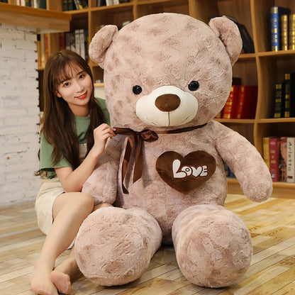Nice New Hot High Quality 2 Colors Teddy Bear With Love Stuffed Animals Plush Toys Doll Pillow Kids Lovers Birthday Baby Gift