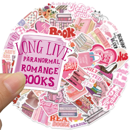 50PCS Smutty Dark Romance Bookish Spice Reader Girl Cartoon Booktok Sticker Aesthetic Car Kindle Ipad Phone Laptop Diary Sticker