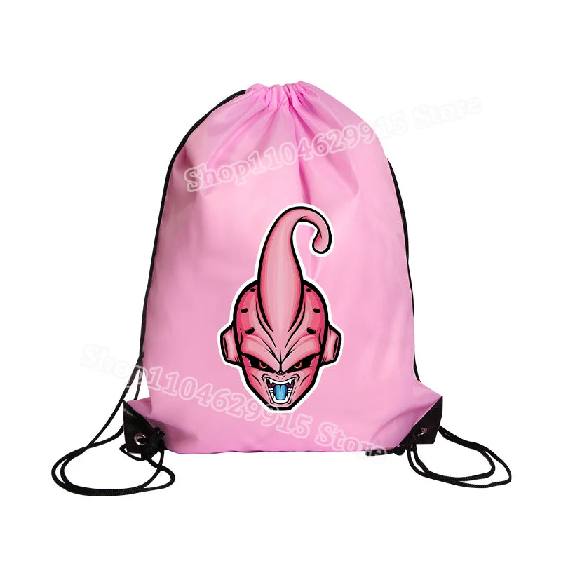 Dragon Ball Drawstring Bag Boys Goku Anime Figure String Pocket Swimming Pool Clothes Shoes Storage Waterproof Backpack Gifts