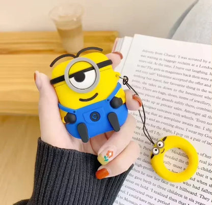 For Airpods 4 Case 2024,3D Cartoon Big Eyes With Bear Toy Silicone Earphone Cover For Airpod 4 Case/Airpods Pro 2 Case Funda