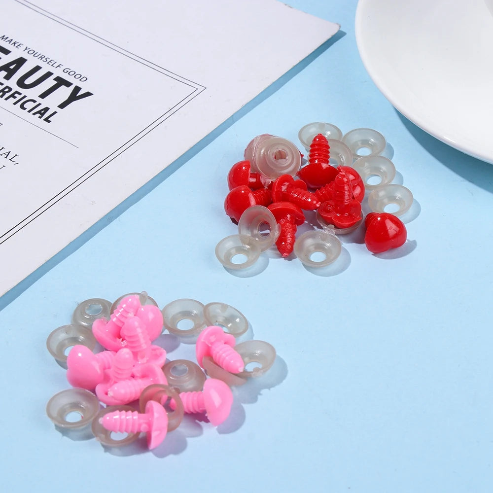 10Pcs Plastic Nose Crafts Doll Triangle Noses Oval Safety Noses Pigs Noses Plush Animal Nose DIY Animals Buttons For Dolls Fox