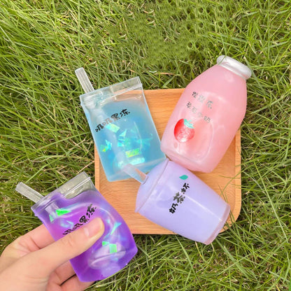 Summer Kawaii Squishy Big Milk Tea Cup Anti-Pressure Pinching Squeeze Kids Toy Fruit Cup Sensory Stress Relief Water Polo Gift
