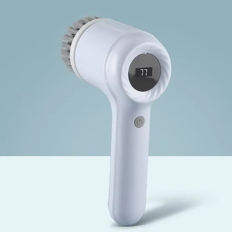5-in-1 Electric Spin Scrubber Brush for Bathroom Tile Bathtub Sink, Power Scrubber with 5 Replaceable Brush Heads