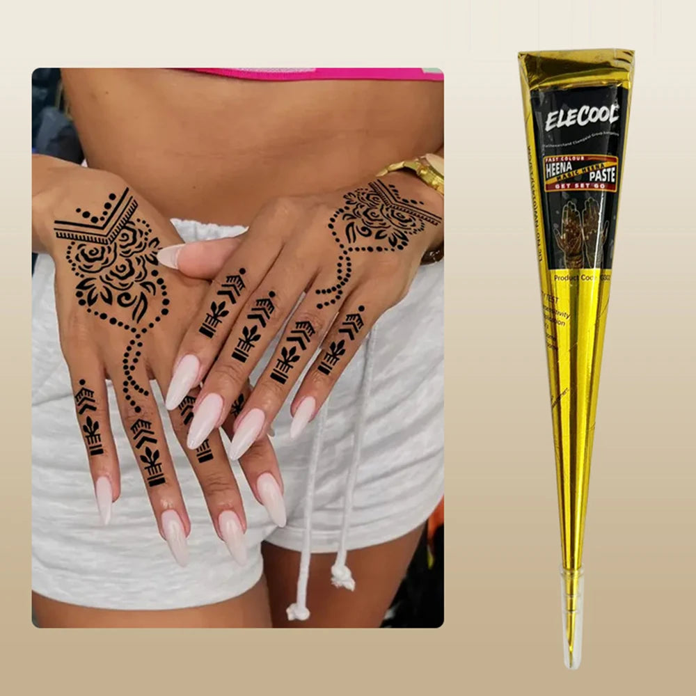 25g Indian Henna Dark Red Tattoo Paste Temporary Henna Cone For Tattoo Body Art Sticker Special Body Art Paint Henna