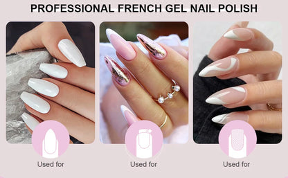 SAVILAND 10ml White Gel Nail Polish French Extension UV LED Gel French Tip Nail Art Nail Supplies For Manicure Nail Art Starter